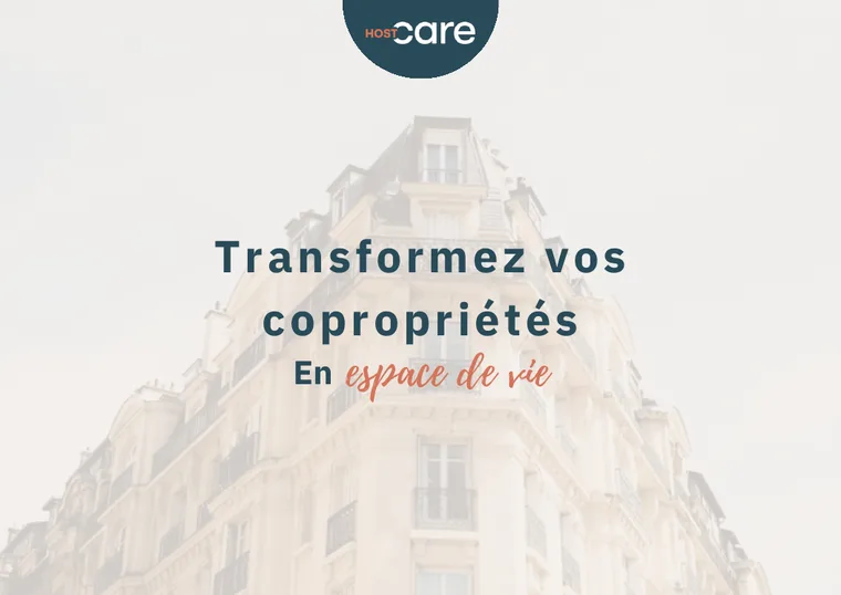 Première page de la présentation Hostcare pour les syndics et conseils syndicaux