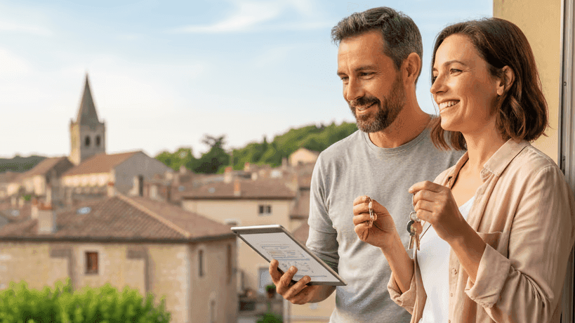 Un couple d'investisseurs LMNP épanouis en 2026